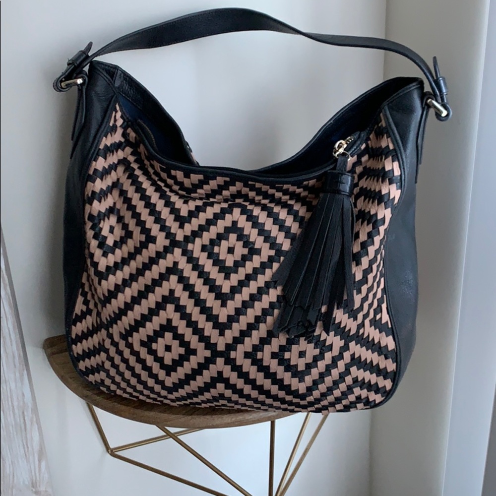 Cole Haan woven leather handbag